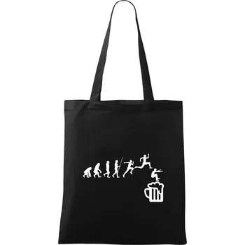 Evoluce pivo skok - Taška bavlněná - 42 x 38 cm ( Černá )