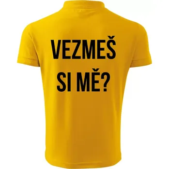 Pánská košile Zásnuby - Polokošile pánská Pique Polo 203 - 4XL ( Žlutá )