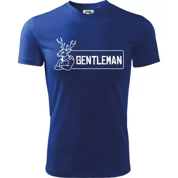 Jelen gentleman - Dětské triko sportovní (dresovina) - 158 cm/12 let ( Královská modrá )