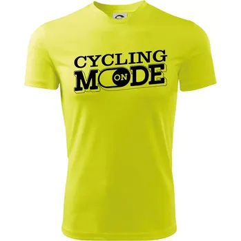 Chlapecké tričko Cycling mode - Dětské triko sportovní (dresovina) - 134 cm/8 let ( Neonově žlutá )