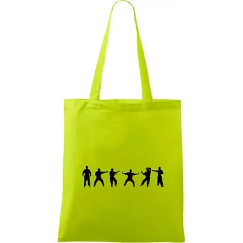 Karate postavy - Taška bavlněná - 42 x 38 cm ( Limetková )