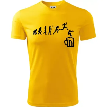 Evoluce pivo skok - Dětské triko sportovní (dresovina) - 122 cm/6 let ( Žlutá )