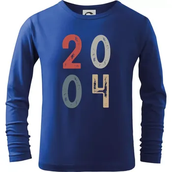 Chlapecké tričko Vintage číslice 2004 - Triko dětské Long Sleeve - 122 cm/6 let ( Královská modrá )