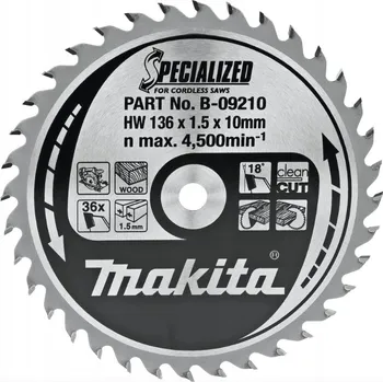 Řezný kotouč Řezací kotouč Makita B-09210 136 x 10 mm na dřevo