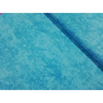 Bavlněná dovozová látka šíře 240cm - melír tyrkys modrá (50cm)