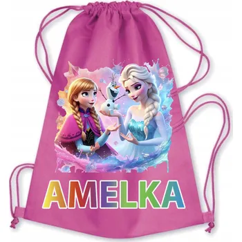 Školní sáček Školní sáček na boty Workoplecak na tělocvik do školky Elsa Ledové Království #25