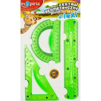 pravítka INSPIRIA GEOMETRICKÁ SADA FLEXI 3 KS. TROJÚHELNÍK, PRAVÍTKO, 20 CM