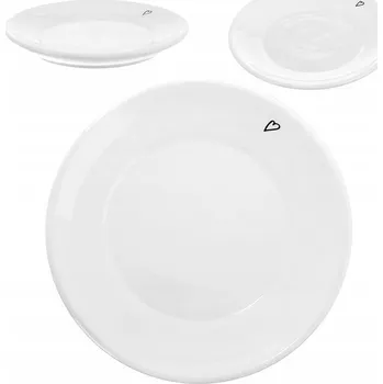 Talíř Malý keramický talířek, bílý, průměr 12 cm