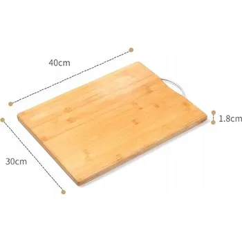 Kuchyňské prkénko Bambusové prkénko na krájení 40×30 cm s úchytem – přírodní a odolné