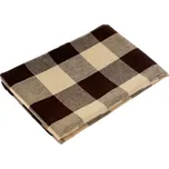 Kuchyňská bavlněná utěrka Olivia OL-017 Hnědo-béžová kostka velká