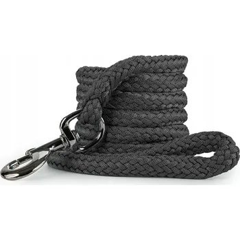 Vodítko pro psa Vodítko černé pro psa - pletená šňůra s rukojetí 220 cm pro běhání