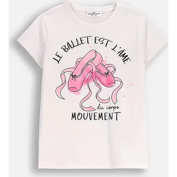 Dívčí tričko Dětské tričko Coccodrillo béžová barva, EVERYDAY GIRL A ZC5143206VGA 01X, vel. 116