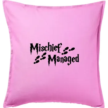 Polštář Harry - Mischief Managed - Polštář 50x50 - 50x50 - Pouze potah ( Růžová )