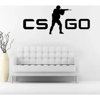Samolepící dekorace Counter-Strike Global Offensive CSGO - vinylová samolepka na zeď 80x35cm