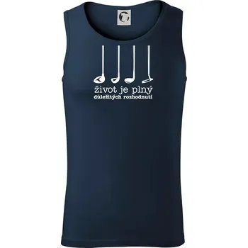 Pánská móda Golf - důležitá rozhodnutí - Tílko pánské Core - L ( Námořní modrá (velmi tmavá - téměř černá) )