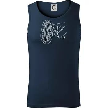 Tenisová raketa jednim tahem - Tílko pánské Core - S ( Námořní modrá (velmi tmavá - téměř černá) )