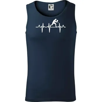 EKG stolní tenista stojící - Tílko pánské Core - L ( Námořní modrá (velmi tmavá - téměř černá) )