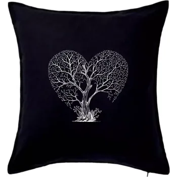 Polštář Love strom - Polštář 50x50 - 50x50 - Pouze potah ( Černá )