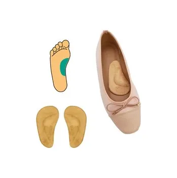 Vložka do bot Podpora podélné klenby HealthMed 1 pár - hnědá, S