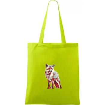 Liška vintage - Taška bavlněná - 42 x 38 cm ( Limetková )