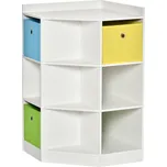 Dětský rohový regál, 57,4 x 57,4 x 95 cm | bílý