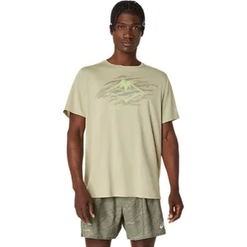 Pánské tričko Asics Fujitrail Logo SS Top M 2011D390300 - khaki XL