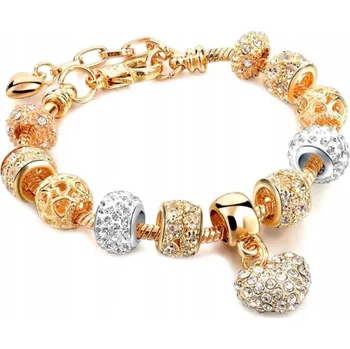 Náramek Náramek Miss Glow zlatý, chirurgická ocel, 24 cm