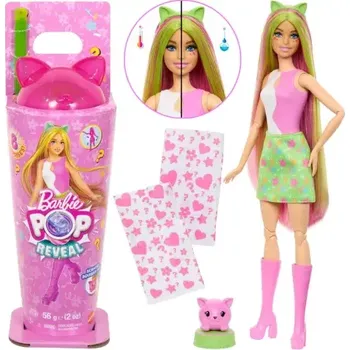 Panenka Barbie Pop Reveal Shakes + kočička
