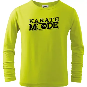 Chlapecké tričko Karate mode - Triko dětské Long Sleeve - 122 cm/6 let ( Limetková )
