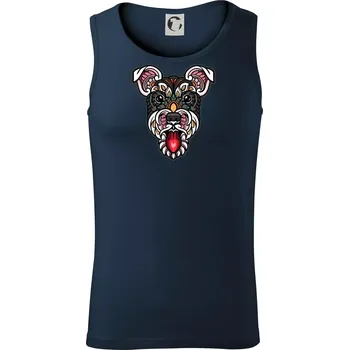 Knírač hlava barevná - Tílko pánské Core - 2XL ( Námořní modrá (velmi tmavá - téměř černá) )