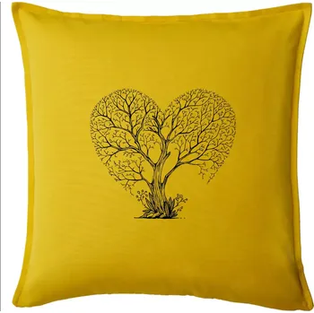 Polštář Love strom - Polštář 50x50 - 50x50 - Pouze potah ( Žlutá )