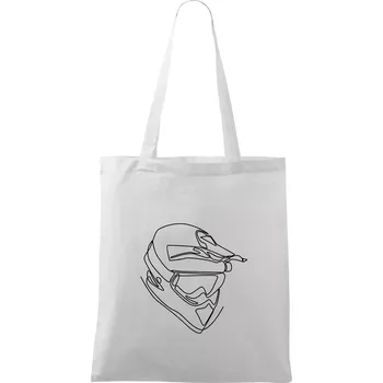 Helma, přilba jednim tahem - Taška bavlněná - 42 x 38 cm ( Bílá )