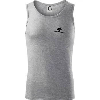 Sjezdař prso - Tílko pánské Core - S ( Tmavě šedý melír )