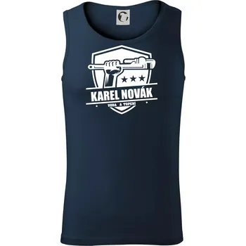 Instalatér umím všechno - Tílko pánské Core - L ( Námořní modrá (velmi tmavá - téměř černá) )