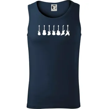 Kytary v řadě - Tílko pánské Core - XL ( Námořní modrá (velmi tmavá - téměř černá) )