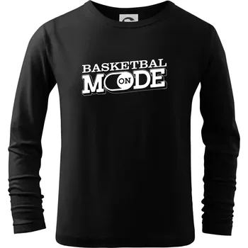 Chlapecké tričko Basketbal mode - Triko dětské Long Sleeve - 122 cm/6 let ( Černá )