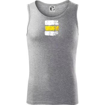 Turistická značka - žlutá - Tílko pánské Core - S ( Tmavě šedý melír )