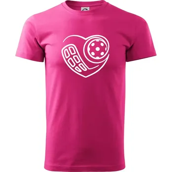 Florbal love - Klasické pánské triko vyšší gramáže - S ( Purpurová )