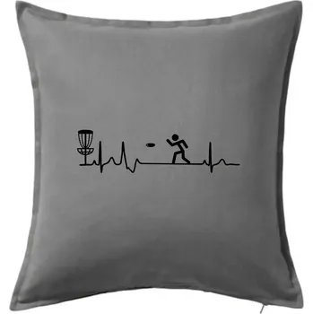 Polštář EKG disc golf - Polštář 50x50 - 50x50 - Pouze potah ( Tmavě šedý melír )