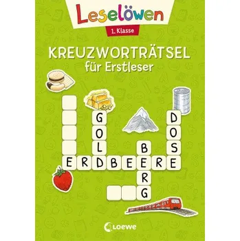 První čtění Leselöwen Kreuzworträtsel für Erstleser - 1. Klasse (Hellgrün) (Katrin Merle)(Brožovaná)