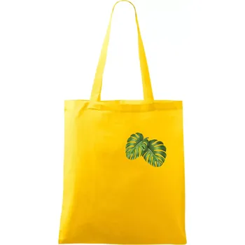 Monstera listy na prsu - Taška bavlněná - 42 x 38 cm ( Žlutá )