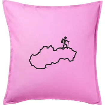 Polštář Slovenský turista - Polštář 50x50 - 50x50 - Pouze potah ( Růžová )