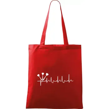 EKG šipky - Taška bavlněná - 42 x 38 cm ( Červená )
