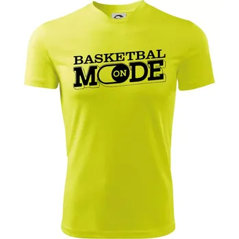 Chlapecké tričko Basketbal mode - Dětské triko sportovní (dresovina) - 146 cm/10 let ( Neonově žlutá )