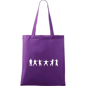 Karate postavy - Taška bavlněná - 42 x 38 cm ( Fialová )