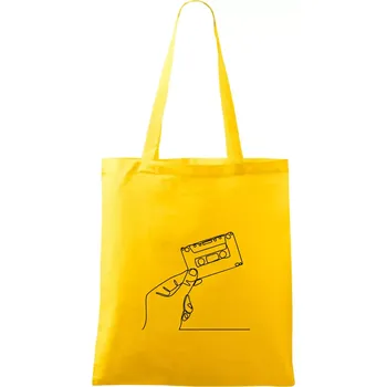 MC kazeta jedním tahem - Taška bavlněná - 42 x 38 cm ( Žlutá )