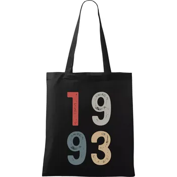 Nákupní taška Vintage číslice 1993 - Taška bavlněná - 42 x 38 cm ( Černá )