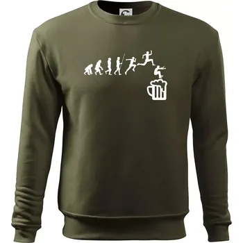 Chlapecké tričko Evoluce pivo skok - Mikina Essential dětská - 158 cm/12 let ( Military )