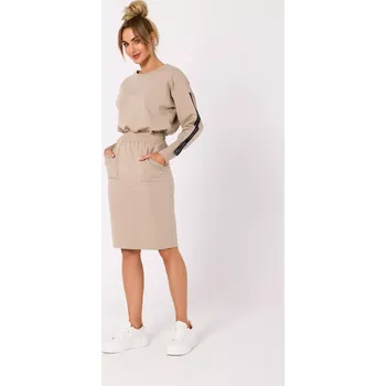 Dámská sukně Dámská sukně M728 béžová - Moe XXL