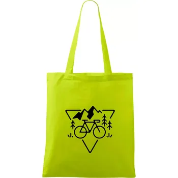Cyklo trojúhelník - Taška bavlněná - 42 x 38 cm ( Limetková )
